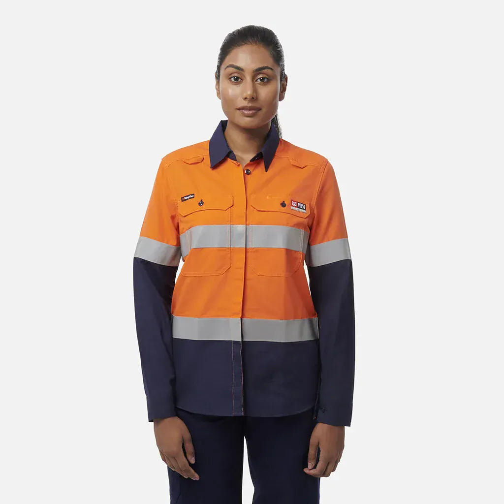 KingGee Women's Shieldtec Lenzing HRC2/PPE2 Long Sleeve Shirt K84002